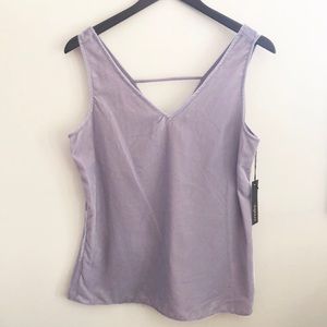 Crosby. Shimmery purple/lavender velvet top.